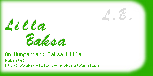 lilla baksa business card